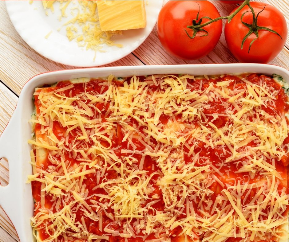 Lasagna with Spinach, Ricotta and Feta
