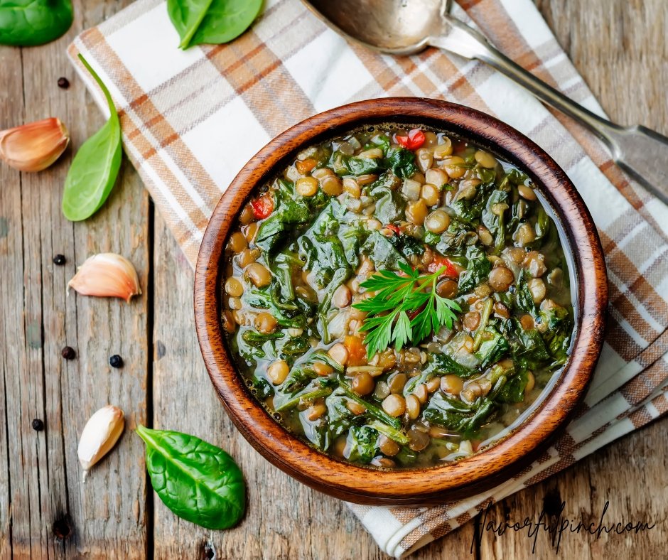 Lentil Spinach Soup