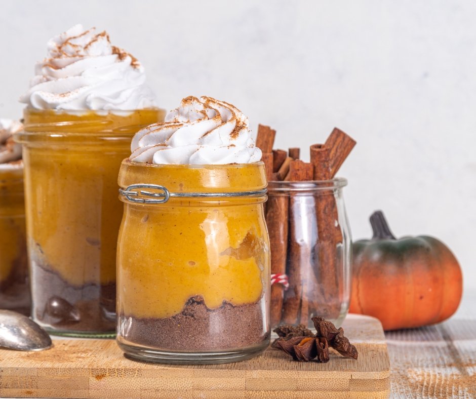 No Bake Pumpkin Pie Cheesecake Jars