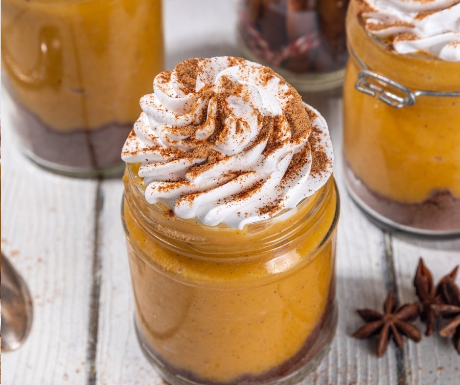 No Bake Pumpkin Pie Cheesecake Jars