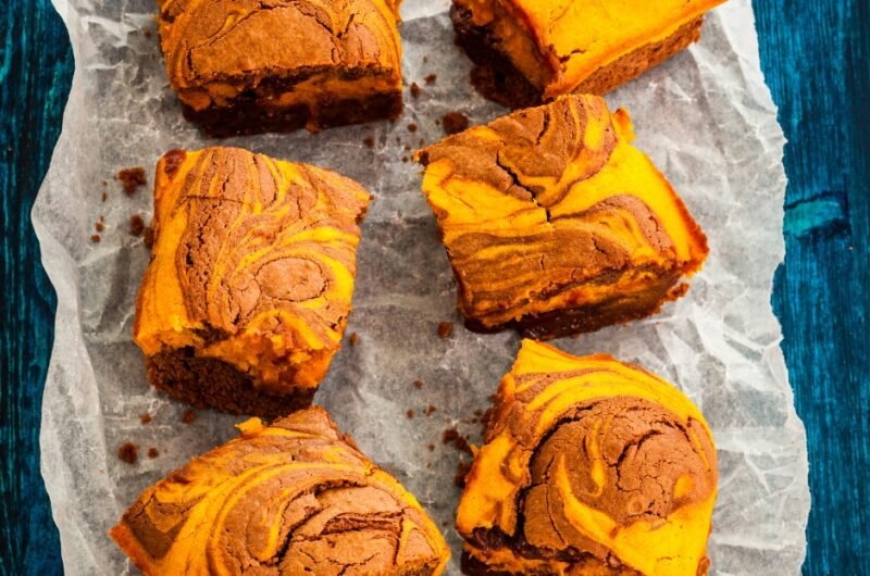 Pumpkin Chocolate Swirl Brownies