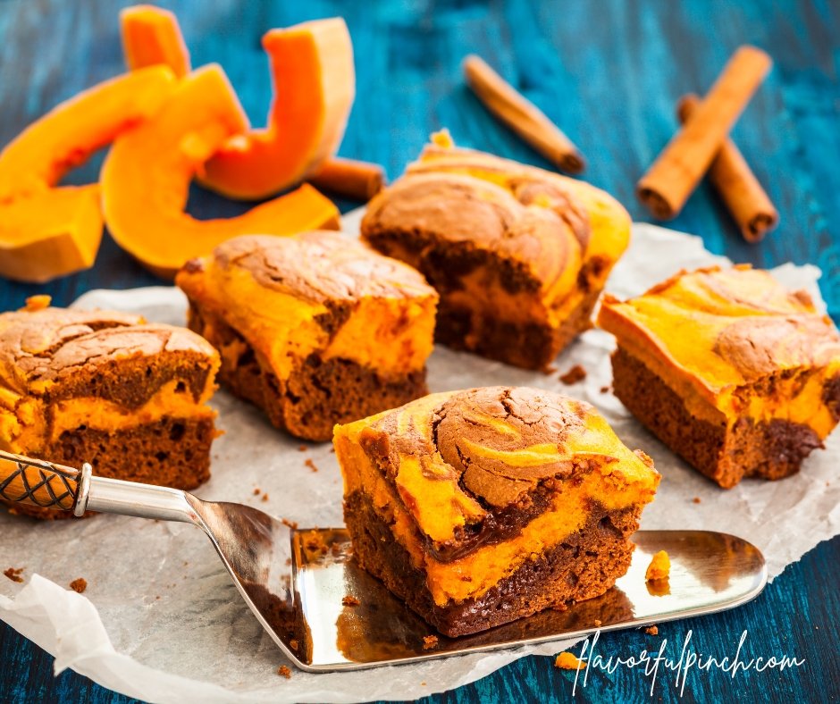 Pumpkin Chocolate Swirl Brownies