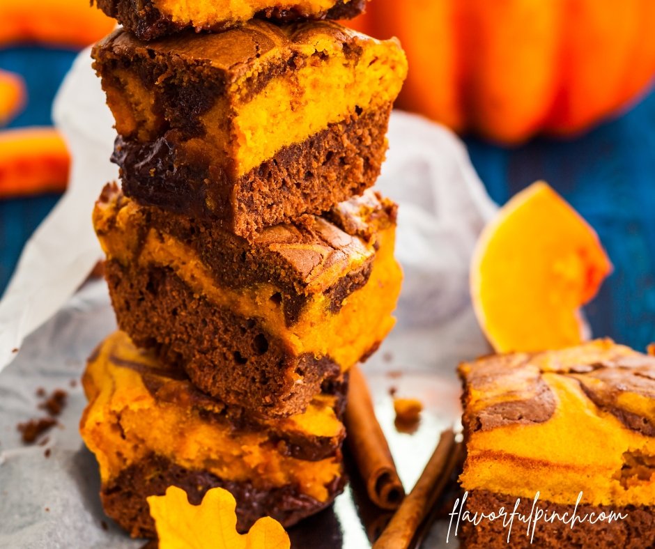 Pumpkin Chocolate Swirl Brownies