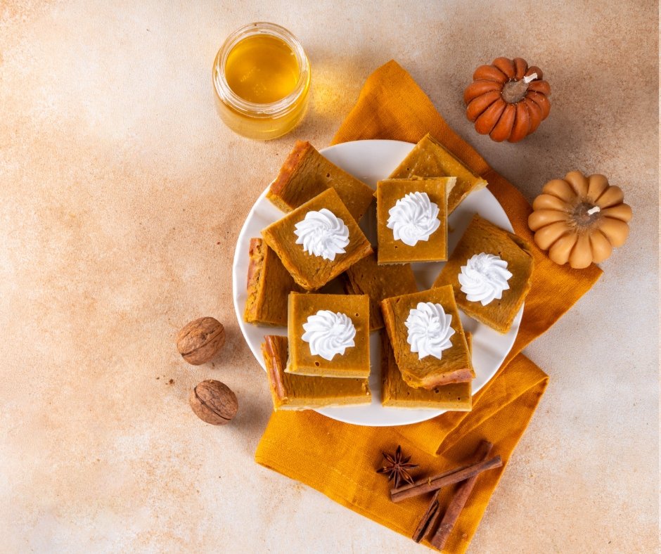 Pumpkin Pie Bars with Shortbread Crust
