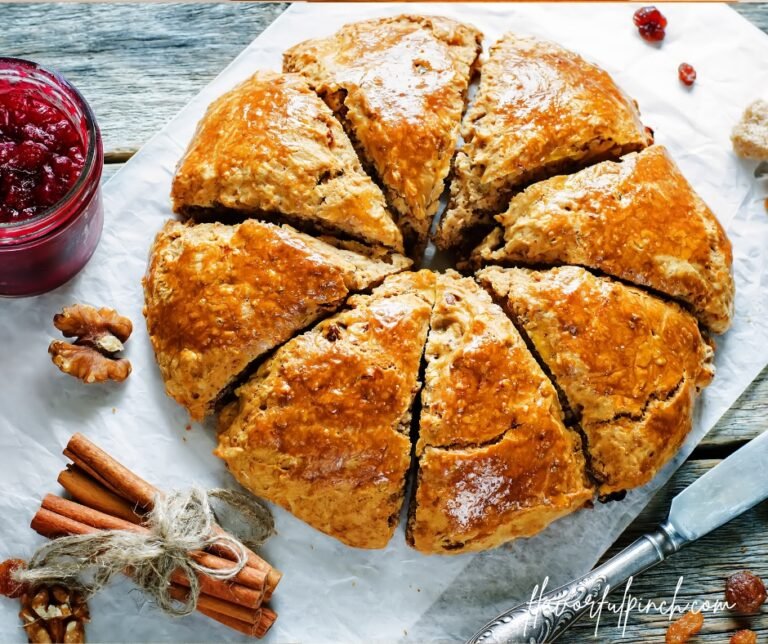 Pumpkin Scones with Cinnamon Raisin Walnuts