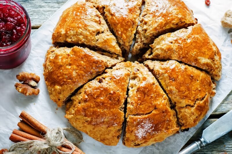 Pumpkin Scones with Cinnamon Raisin Walnuts