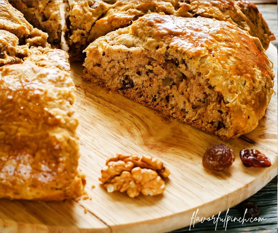 Pumpkin Scones with Cinnamon Raisin Walnuts