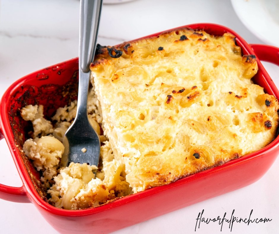 Sweet Baked Pasta Eggs Casserole with Macaroni and Cottage Cheese