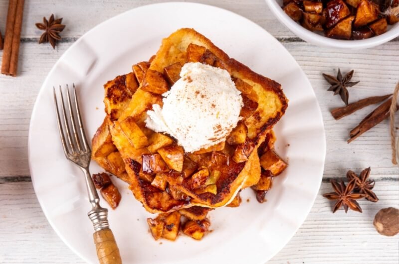 Sweet Breakfast Apple Pie French Toast