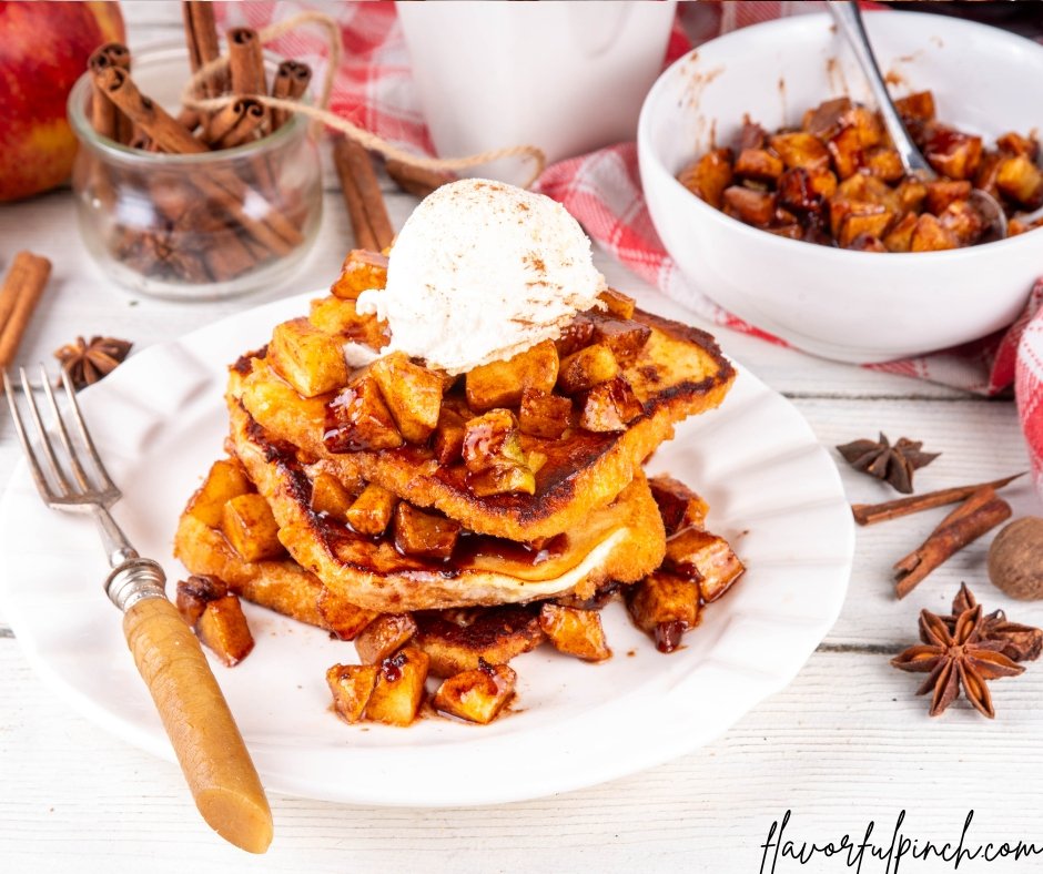Sweet Breakfast Apple Pie French Toast