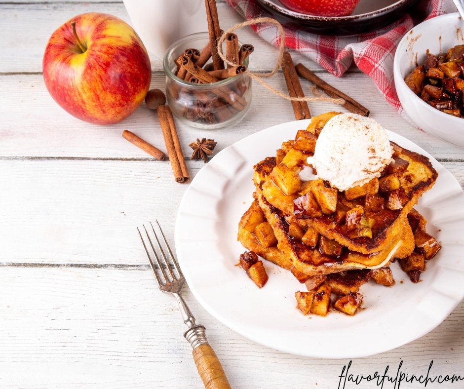 Sweet Breakfast Apple Pie French Toast
