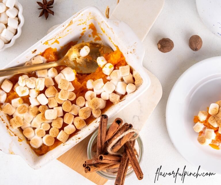 Pumpkin Casserole with Toasted Marshmallow