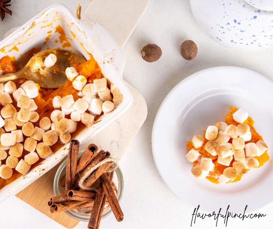 Pumpkin Casserole with Toasted Marshmallow