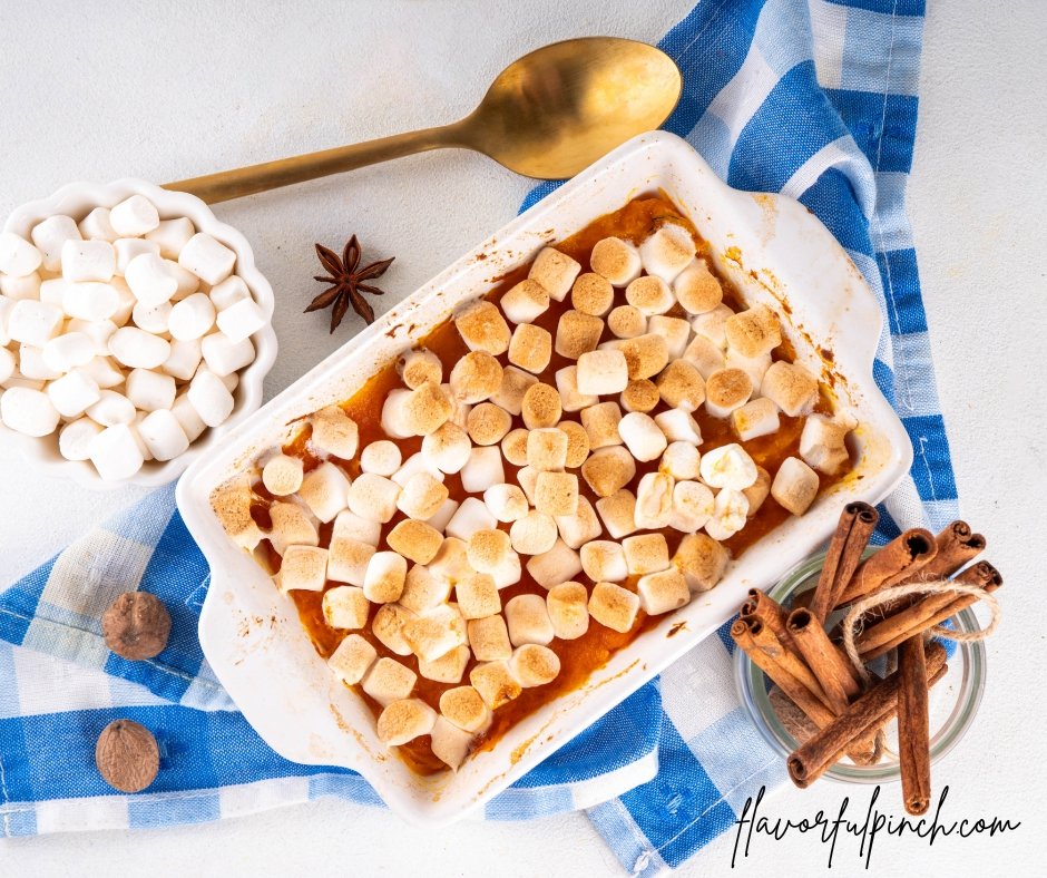 Pumpkin Casserole with Toasted Marshmallow
