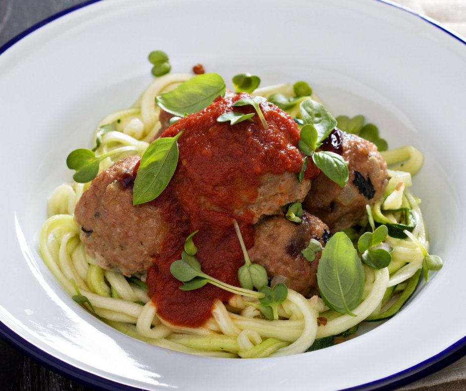 Turkey Meatballs with Zucchini Noodles