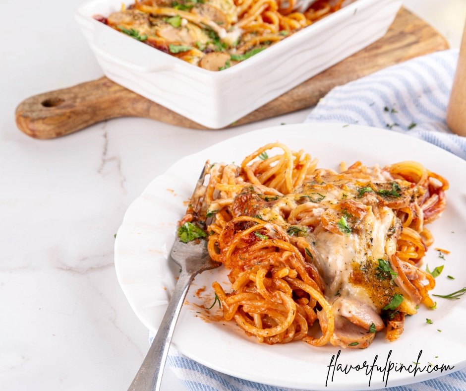 Viral Baked Spaghetti Pizza Styled Casserole