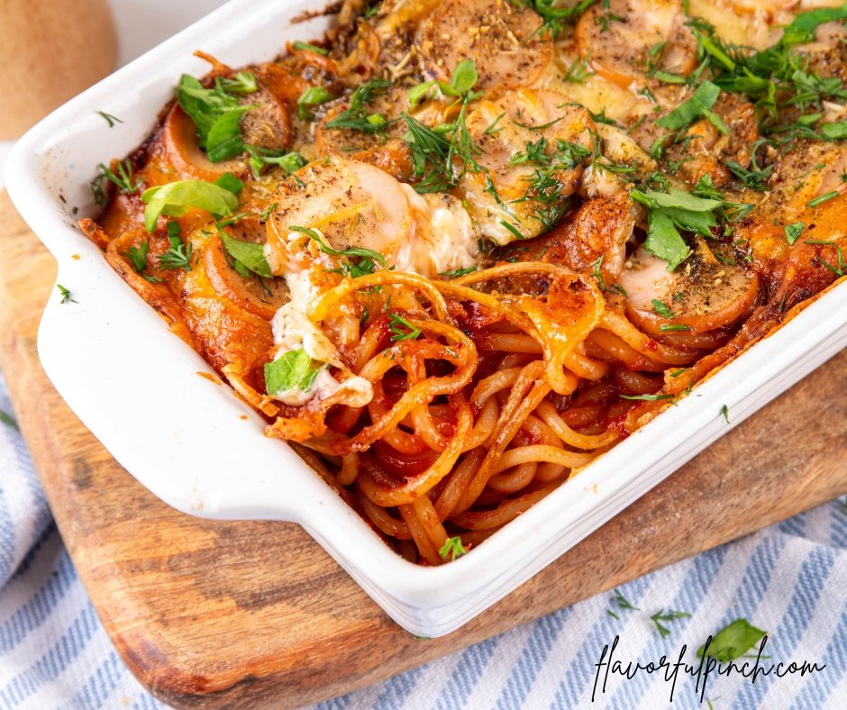 Viral Baked Spaghetti Pizza Styled Casserole