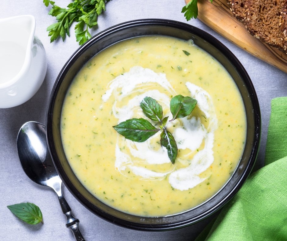 Zucchini Cream Soup Puree
