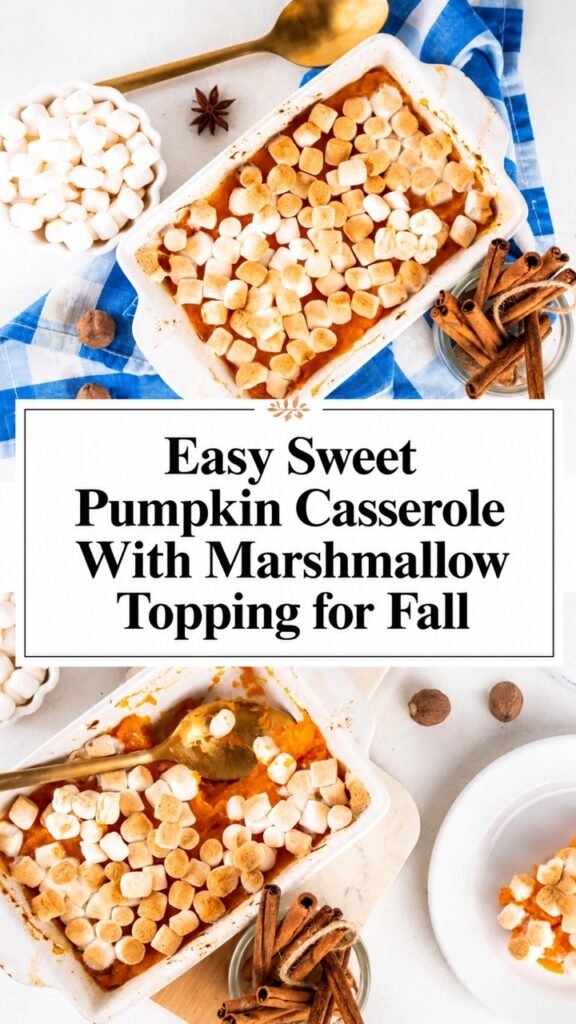 Pumpkin Casserole With Toasted Marshmallows