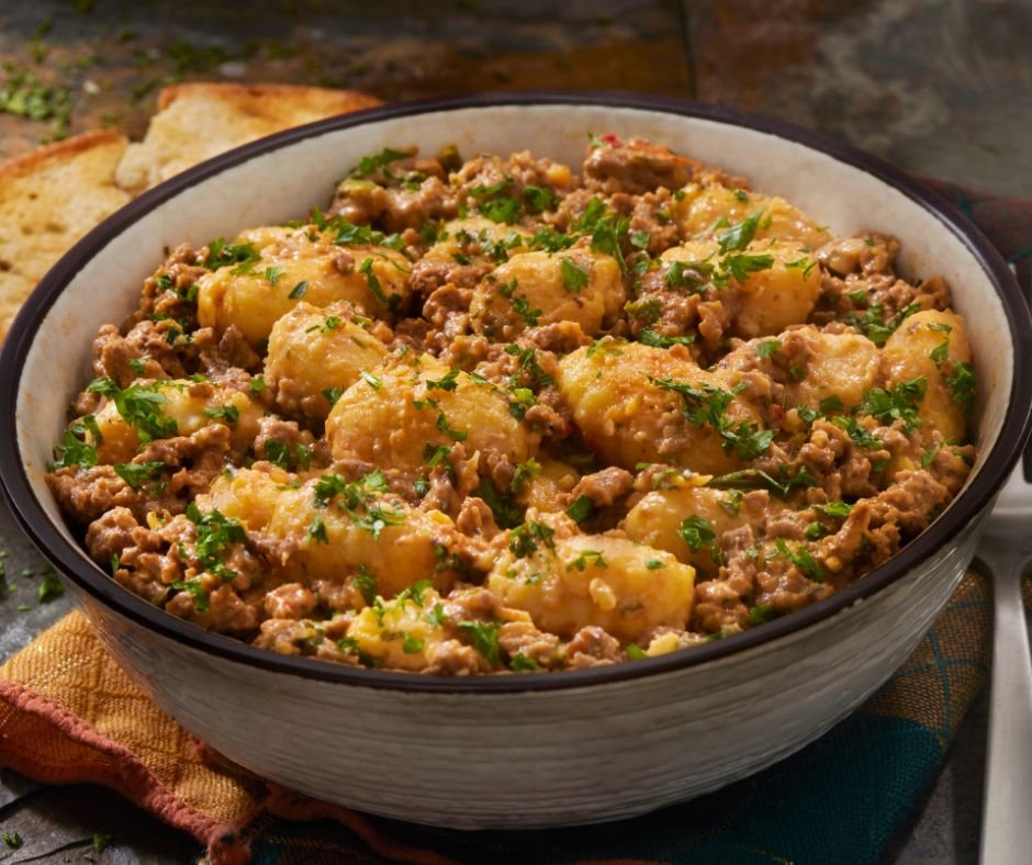 Creamy Cheeseburger Gnocchi