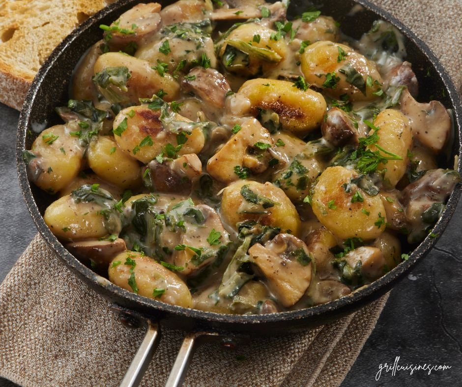 Creamy Spinach and Mushroom Gnocchi