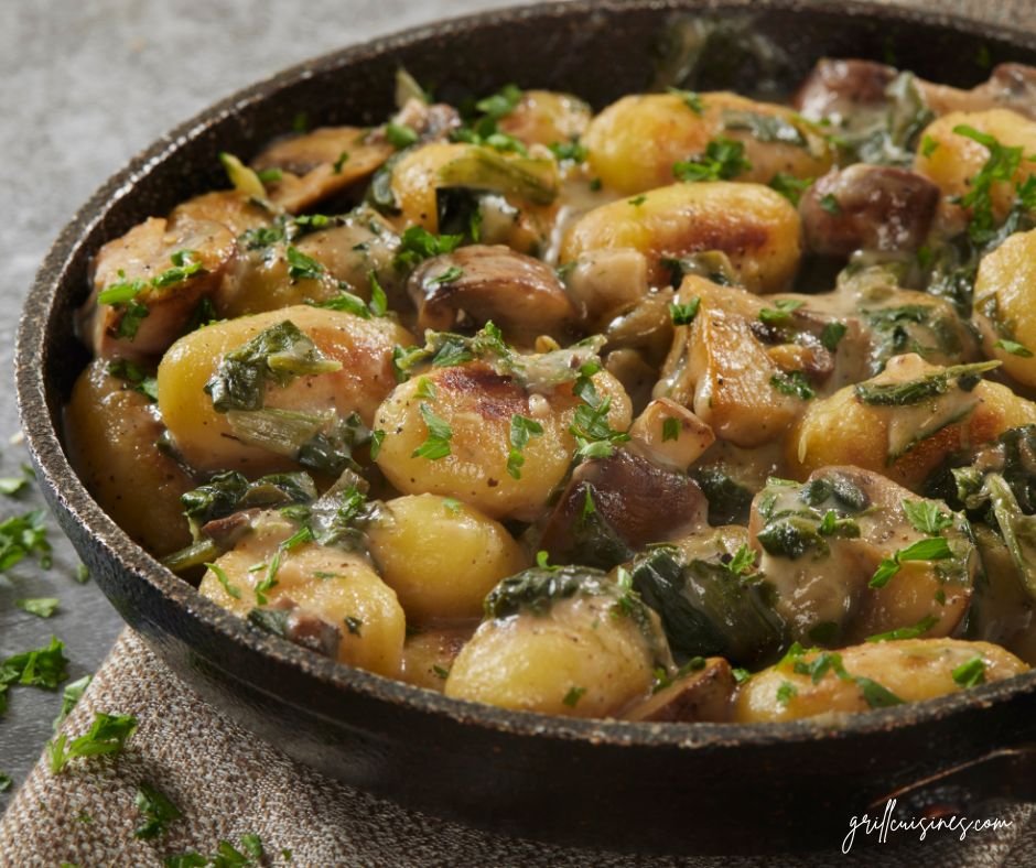Creamy Spinach and Mushroom Gnocchi