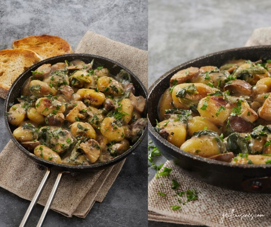 Creamy Spinach and Mushroom Gnocchi