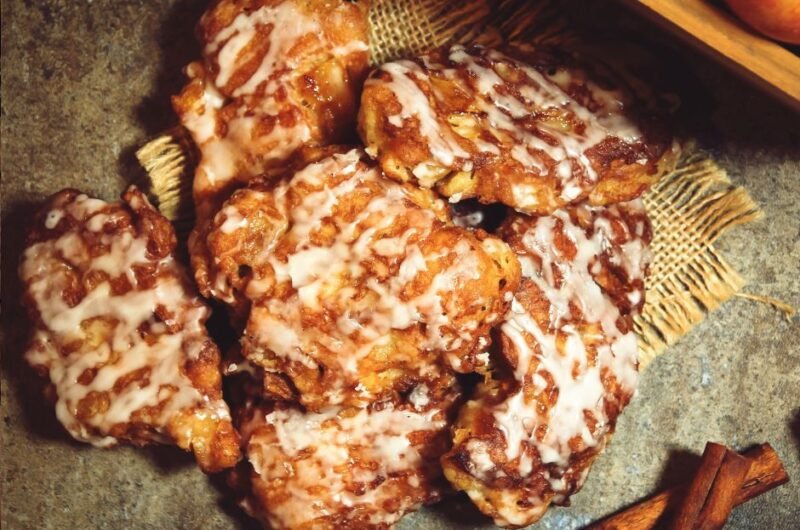 Homemade Glazed Apple Cinnamon Fritters