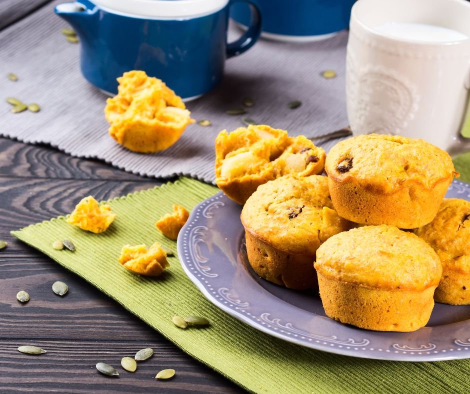 Pumpkin and Apple Muffins with Raisin and Pepitas