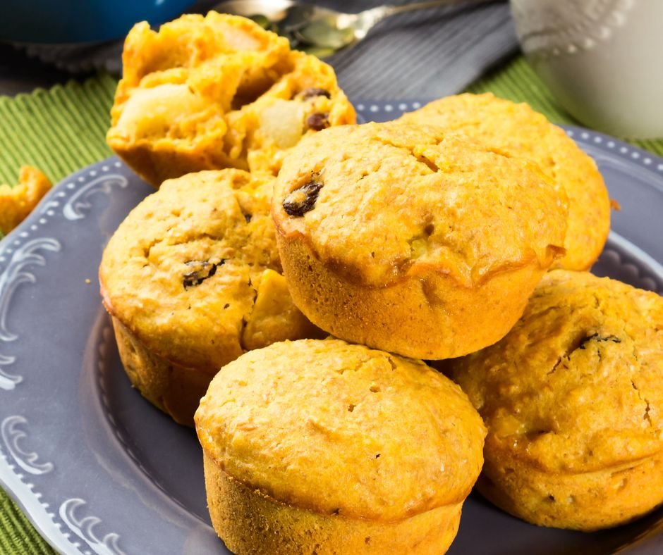Pumpkin and Apple Muffins with Raisin and Pepitas