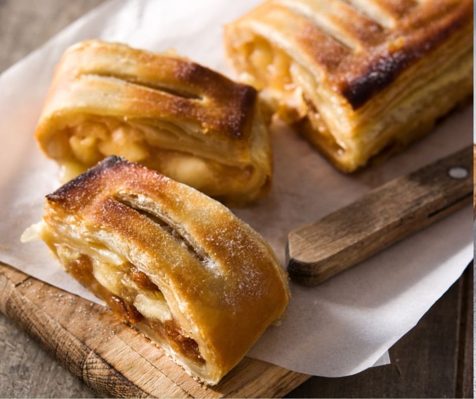 Sourdough Discard Apple Strudel