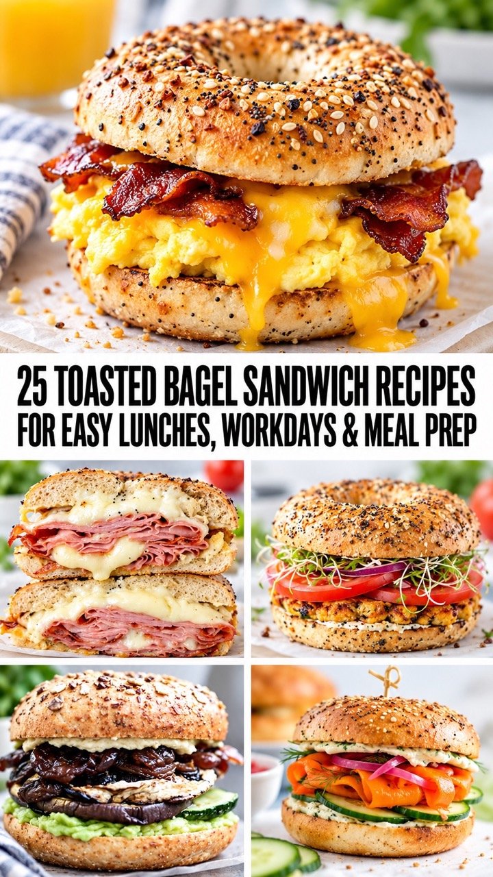 30 INSANELY GOOD TOASTED BAGEL SANDWICH RECIPES FOR EASY LUNCHES