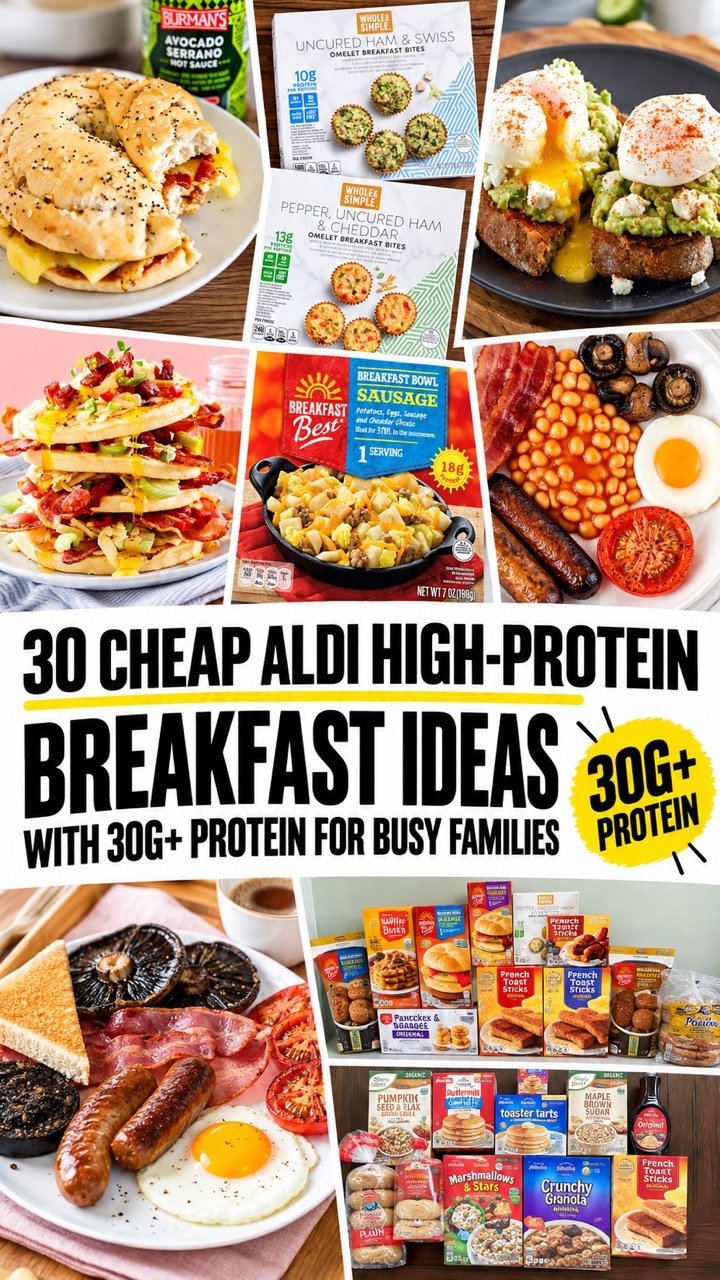 30 ALDI HIGH PROTEIN BREAKFAST RECIPES WITH 30G+ PROTEIN