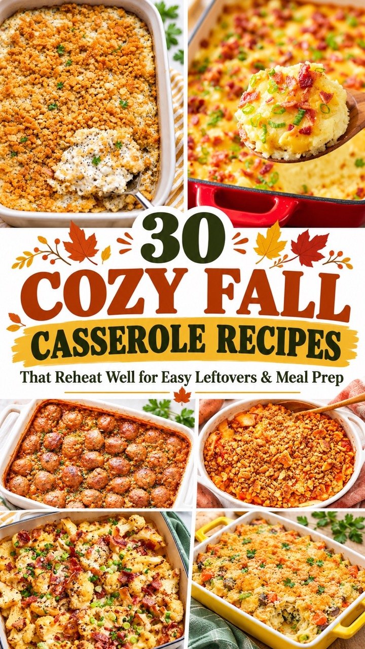 30 COZY FALL CASSEROLE RECIPES THAT REHEAT WELL FOR EASY LEFTOVERS