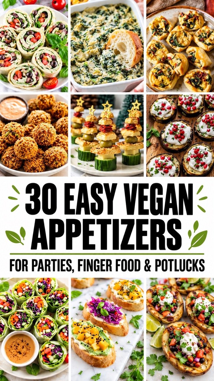 35 EASY VEGAN APPETIZERS AND FINGER FOOD IDEAS FOR ANY PARTY