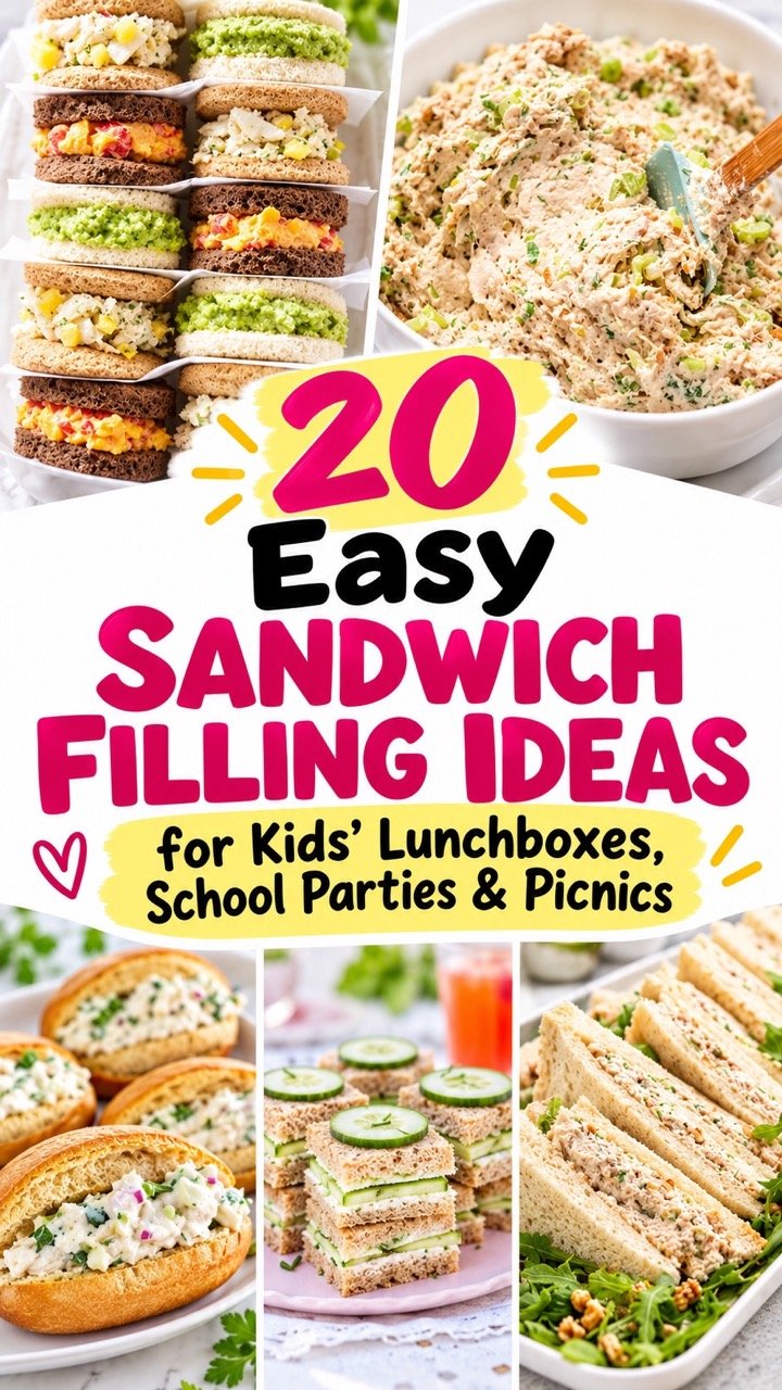 20 EASY SANDWICH FILLING IDEAS FOR LUNCHBOXES, PICNICS AND PARTIES