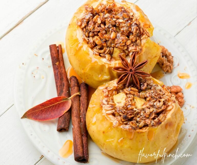 Baked Apples Stuffed with Oatmeal and Nuts