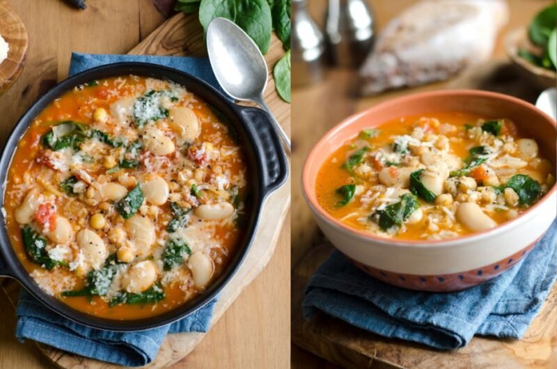 Butter White Bean and Pearl Barley Soup