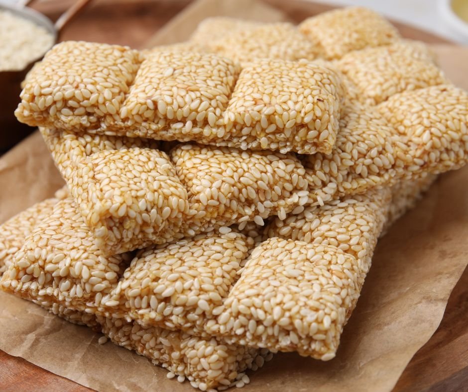 Crunchy Sesame Seed Bars (Kozinaki Bars)