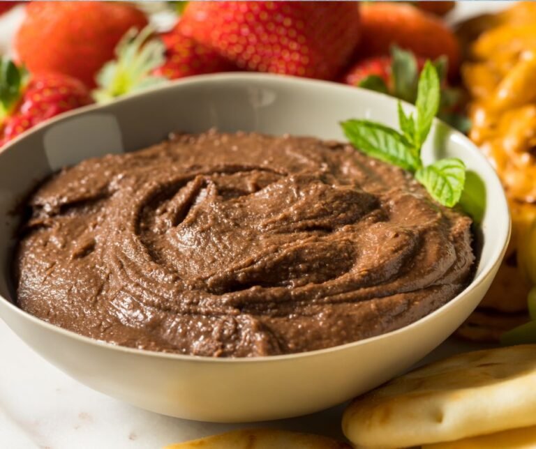Homemade Chocolate Dessert Hummus Dip