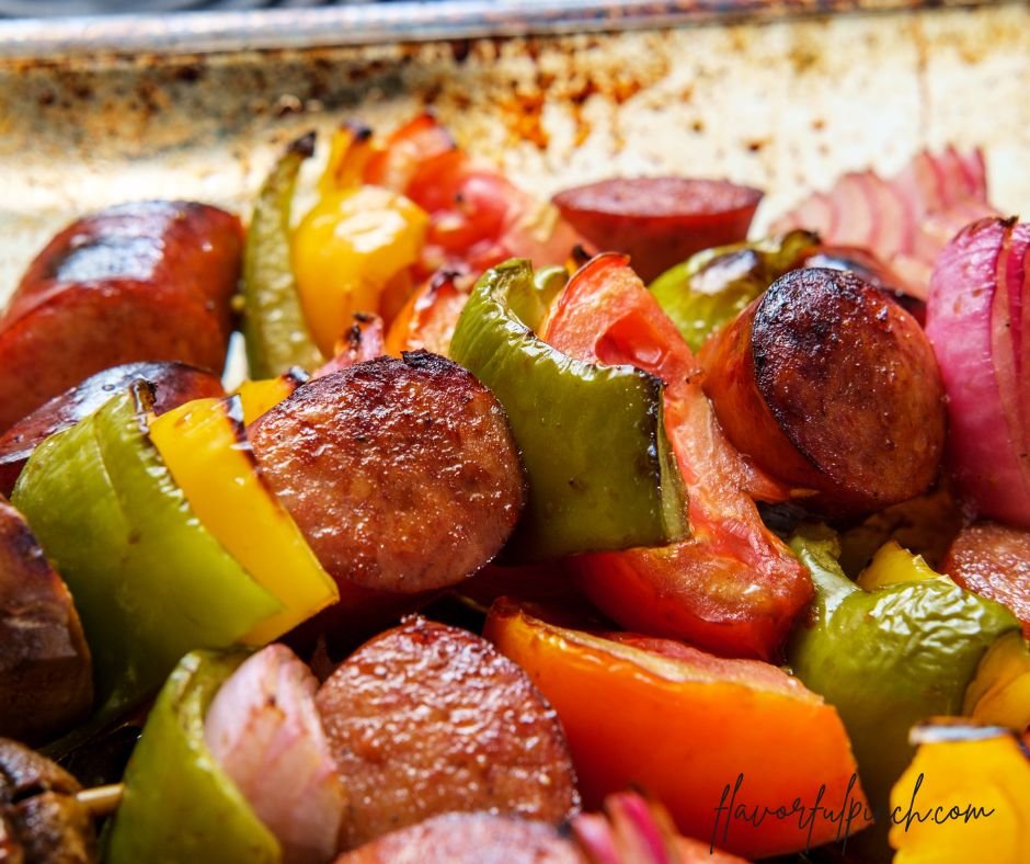 Kielbasa Sausage Shish Kebab Skewers