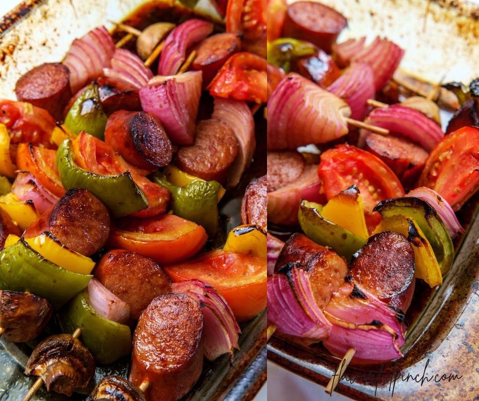 Kielbasa Sausage Shish Kebab Skewers