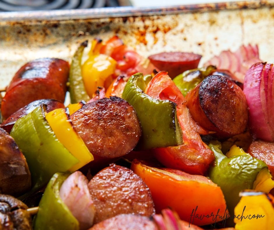 Kielbasa Sausage Shish Kebab Skewers