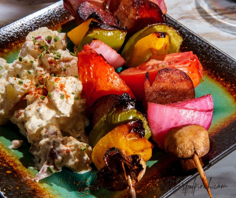 Kielbasa Sausage Shish Kebab Skewers