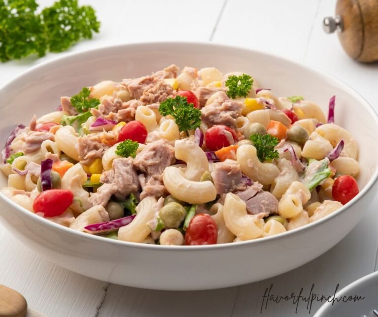Macaroni Salad with Elbow Pasta and Canned Tuna