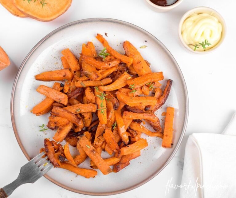 Roasted Sweet Potato Fries with Herbs, Salt & Pepper
