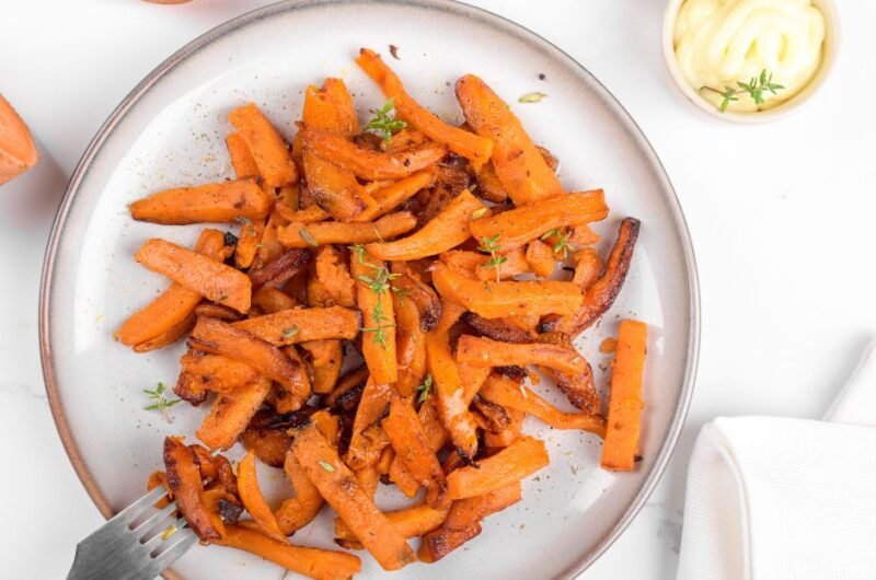 Roasted Sweet Potato Fries with Herbs, Salt & Pepper